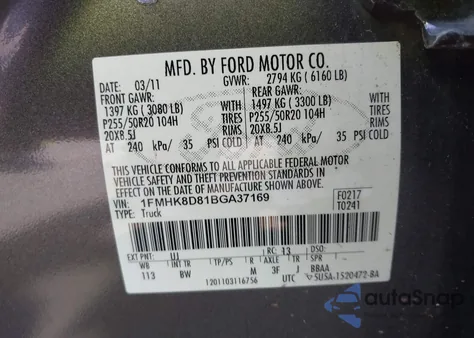 2011 Ford Explorer Xlt z USA, uszkodzony, nr VIN 1FMHK8D81BGA37169